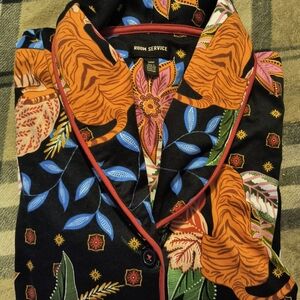 Men's Black Floral Shirt